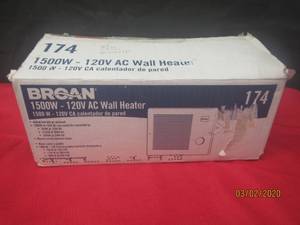 lot 140 image: BROAN 1500W-120V� AC WALL HEATER�