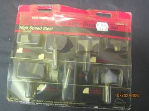 lot 154 image: CRAFTSMAN 6 PIECE DECORATIVE EDGE ROUTER SET 926361 HIGH SPEED STEEL