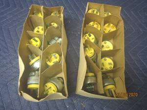 lot 185 image: 20-EAGLE ENCLOSED 20A-125V GROUNDING ARMORED CAPS WITH CORD CLAMP 2809