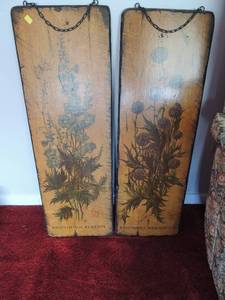 lot 49 image: DECORATIVE WALL HANGERS  32 X 9 12 - PLANTS