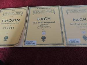 lot 62 image: MUSIC BOOKS - CHOPIN, BACH, BACH