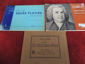 lot 64 image: MUSIC BOOKS - SHEET MUSIC  QTY 3  ORGAN WORKS, ART OF ORGAN PLAYERS, ORGAN PLAYING