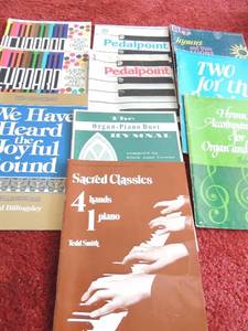 lot 65 image: MUSIC BOOKS - SHEET MUSIC   QTY 15  - SCARED CLASSICS, MIGHTY PARTNERS, KEYBOARD, ORGAN & MORE
