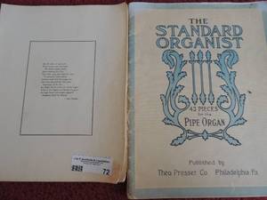 lot 72 image: MUSIC BOOKS - SHEET MUSIC THE STANDARD ORGAN FOR PIPE ORGANS - HAS 43 SELECTIONS