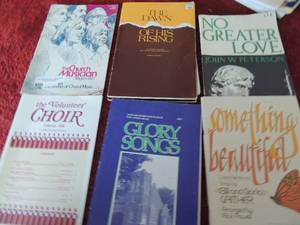 lot 80 image: MUSIC BOOKS - SHEET MUSIC  QTY 8  - THE DAWN OF HIS RISING VOLUNTEER CHOIR SOMETHING BEAUTIFUL  PLUS
