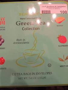 lot 100 image: BENTLEYS SELECTED GREEN TEA COLLECTION -  6 FLAVORS