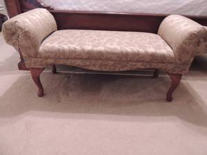 lot 106 image: Bed Bench by Rose Hill Co. Sleigh style   47long, 16  wide,16 high