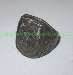 lot 4 image: Sterling silver Future Farmers of America vocational agriculture vintage ring