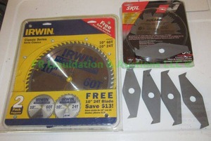 lot 26 image: Skilsaw stack dado blade set & Irwin 10 saw blade set, both Never used
