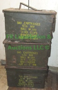 lot 59 image: Genuine Military ammunition storage cannisters 3 count