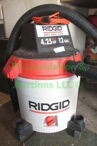 lot 175 image: Ridgid 4.25hp 12 gallon wetdry vacuum model WD12000