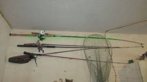 lot 66 image: Fishing rods and reels including Abu Garcia and more 6 total plus net