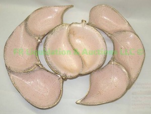 lot 105 image: Retro mid century California ware ceramic condiment dip set