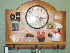 lot 260 image: Wall clock key holder and more