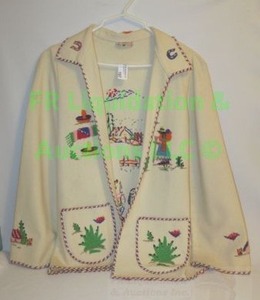lot 197 image: Vintage 100% wool hand made in Mexico ladys sweater