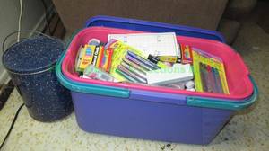 lot 202 image: Assorted craft supplies as shown