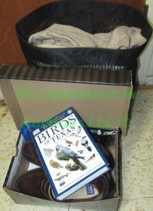 lot 169 image: Texas birds book, dress shoes and more