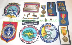 lot 209 image: Genuine US Military Vietnam era medals and patches