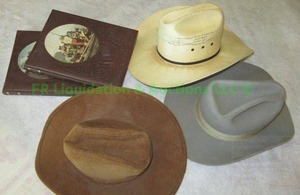 lot 207 image: Resistol and other brands Cowboy hats and Time Life western books