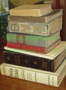 lot 215 image: Holy Bibles plus