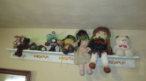 lot 221 image: Stuffed animals on 4 shelves