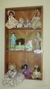 lot 230 image: Collectible dols and wall display