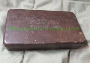 lot 234 image: Antique metal pocket tackle box