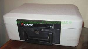 lot 263 image: Sentry 100 fire resistent lock box (Open but No Key)