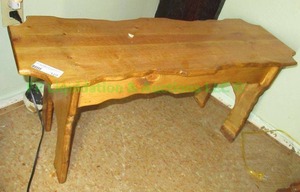 lot 127 image: Hand crafted solid wood day bench 16 x 36 x 12