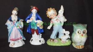 lot 129 image: Made in Occupied Japan post war ceramic figurines