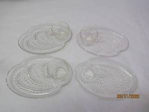 lot 67 image: FEDERAL GLASS COMPANY HOMESTEAD SNACK SET A-16 IN ORIGINAL BOX