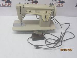 lot 126 image: VINTAGE SINGER FASHION MATE 237 ZIG ZAG INDUSTRIAL SEWING MACHINE&nbsp