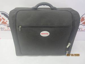 lot 206 image: BERNINA BLACK TRAVEL CARRY CASE FOR SEWING MACHINE 21X10X16.5