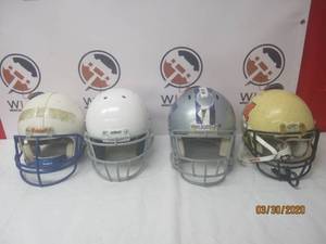 lot 331 image: TOTAL OF 4 FOOTBALL HELMETS-RIDDELL,RAWLINGS,AND SCHUTT