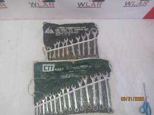 lot 337 image: TWO WRENCH SETS 11 PIECE AND 15 PIECE METRIC AND STANDARD