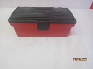 lot 338 image: SAMLL TOOL BOX WITH CONTENTS