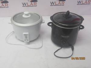 lot 353 image: ELITE BY MAXI-MATIC RICE COOKER ERC-008 &amp SLOW COOKER SCR400B