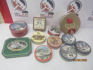 lot 368 image: TOTAL OF 11 VINTAGE TINS