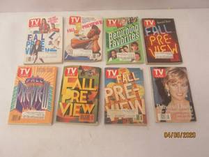 lot 371 image: TOTAL OF 8 SEPTEMBER 1990S TV GUIDES&nbsp