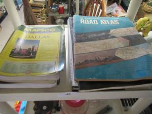 lot 40 image: ATLAS AND MAPSCO COLLECTION INCLUDING READERS DIGEST ILLUSTRATED GREAT WORLD ATLAS COLLINS WORLD ATLAS RAND McNALLY ROAD ATLAS DALLAS MAPSCO MAPS FORT WORTH MAPSCO MAP AND MORE