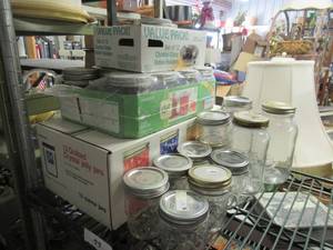 lot 77 image: BALL CANNING JARS JELLY JARS VOTIVE CANDLE HOLDERS