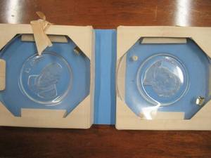 lot 94 image: NIB VAL ST LAMBERT LIMITED EDITION 8 CRYSTAL PLATE SET 1971 OLD MASTERS COLLECTION BELGIUM EL GRECODE GOYA