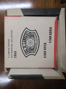 lot 95 image: NIB VAL ST LAMBERT LIMITED EDITION 8 CRYSTAL PLATE SET 1969 OLD MASTERS COLLECTION BELGIUM VAN GOGHVAN DYKE