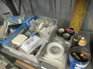 lot 116 image: ELECTRICAL SUPPLIES CIRCUIT BREAKERS, BUSS FUSES, SWITCH PLATES, ELECTRICAL TAPE, WIRE PULL CORD AND MORE