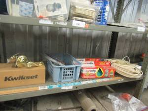 lot 117 image: MISCELLANEOUS LOT INCLUDES 2 RAIN DRAINS 46, ROLL OF ELECTRICAL WIRE, STEEL WIRE AND MORE