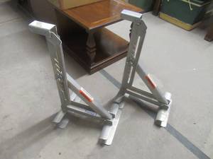lot 139 image: ALUMINIUM ADJUSTABLE LADDER JACKS FOR SCAFFOLDING