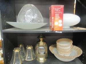 lot 149 image: GLASS FAN GLOBES IN DIFFERENT SIZES AND SHAPES