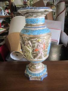 lot 251 image: ROMAN GODDESS CERAMIC VASE 17 TALL