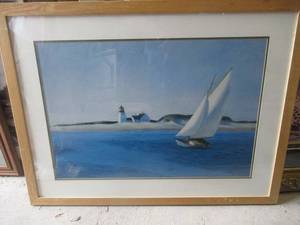 lot 252 image: SAILBOAT FRAMED PRINT 36 X 27