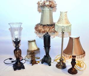 lot 2 image: Lot of 5 Custom Lamps